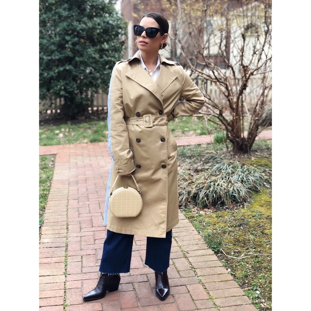 🆕Heritage Double Breasted Reworked Trench Coat - Picture 7 of 8